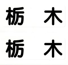 小型船舶　船籍港（都道府県名）ステッカー■栃木■２枚１組【ＭＯマリン】
