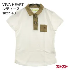 VIVA HEART ビバハート 半袖ポロシャツ ホワイト系 40 [240001971176]#