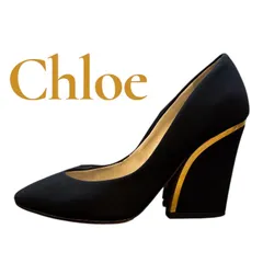 クロエ　Chloe ブラック　パンプス　35サイズ 22.5cm　Beckie ウェッジパンプス