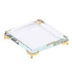 飾り台 ミニテーブル クリスタル台座 卓上用 小物置き インテリア ディスプレイスタンド (100ｍｍ×100ｍｍ) [95ｍｍ×95ｍｍ]