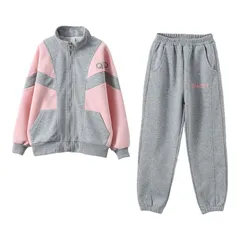 スウェット 女の子 上下セット キッズ ジャージ セットアップ 子供 ジップパーカー 長ズボン スポーツウェア 運動着 ダンス衣装 ガールズ 小学生 長袖 こども服 韓国HZQ3650