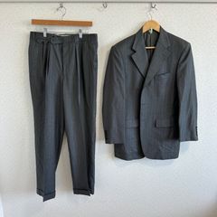 z970 BURBERRY LONDONバーバリーロンドン　ビジネススーツ上下セットアップジャケットパンツ　グレーストライプ　メンズ