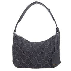 グッチ GUCCI ホースビットスリム スモールショルダー ショルダーバッグ GGデニム レザー ブラック 774719 美品 新入荷 GU0628