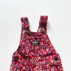 <100-110>vintage oshkosh　overall　-　corduroy　LOGO　/　kids used vintage　USA 【23-136】オシュコシュ　オーバーオールアメリカ古着　子供古着