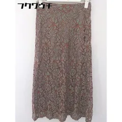 ◇ fifth フィフス 総レース ロング フレア スカート ブラウン グリーン系 レディース  【中古】 【1111160006357】