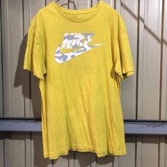 383 NIKE ロゴTシャツ ナイキ M マスタードイエロー 夏 スオッシュ シンプル 古着卸 アメリカ仕入