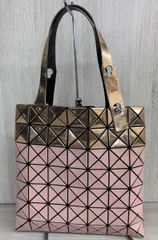 BAO BAO バオバオ トートバッグ [BB01-AG142] ピンク×ゴールド ISSEY MIYAKE レディース