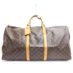 ルイヴィトン LOUIS VUITTON モノグラム キーポル60 ボストンバッグ 旅行カバン M41422 フランス製 ブラウン系