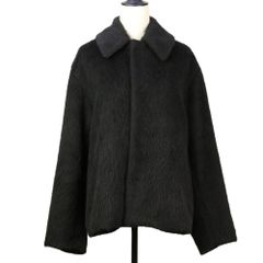 美品 24AW COMOLI コモリ キャメルシャギーブルゾン ジャケット 1 ブラック レディース 古着 中古 USED