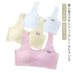 ナイトブラ ブラジャー 送料無料 【2枚セット】スポーツブラ 中学生 女の子 小学生 シームレス スポブラ 女子 下着 ジュニアブラ ファーストブラ 【2枚セット】スポーツブラ ハーフトップ キッズ #yskma603641のサムネイル