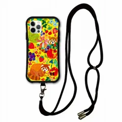 [iPhoneXR(テンアール)] スマホショルダー付 iPhone14 i-coronケース アイフォン15 14 Plus 13 Mini 12 11 スマホケース カバー ショルダーストラップ 肩掛け 斜め掛け アニマル柄 レッサーパンダ フルーツ イチ