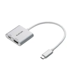 エレコム USB Type-C HDMI 変換アダプタ PD100W充電ポート搭載 4K対応 【 USB-Cポート搭載 iPhone iPad MacBook 等対応 】 ミラーリング 大画面出力 簡単接続 シルバー 【佐川急便にて発送】 【５営業日以内発送】