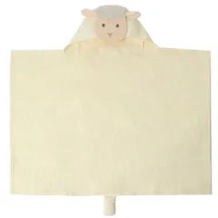 ☆ ラム/アイボリー ☆ フードバスタオル deigo ベビー バスタオル フード付き フードタオル フードバスタオル ベビータオルポンチョ ベビーバスローブ おくるみ タオル お風呂上がり キッズ 赤ちゃん 新生児 子供 こども 子ども 男の子 女の子