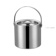 ステンレス3L 二重構造 アイスペール 魔法瓶 ワインクーラー 保冷 大型 溶けない 氷 おしゃれ コンパクト 2L/3L 真空断熱 アイスバケット 蓋付き 持ちやすい gjdz ziYX491のサムネイル