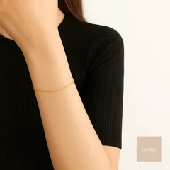 変色しにくい 16金コーティング 華奢 ブレスレット シンプル アジャスター付き ゴールド 華奢チェーン 華奢 ブレスレット 上品 おしゃれ 女性用 細い 細め rtb69