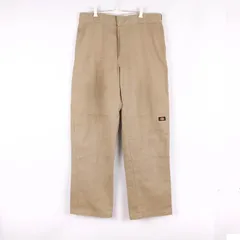 ディッキーズ ワークパンツ ペインターパンツ ロゴ ルーズフィット ボトムス アメリカ古着 メンズ 36×36サイズ ベージュ Dickies 【中古】