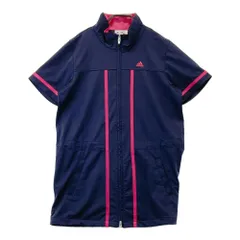 サイズ：L ADIDAS GOLF アディダスゴルフ N54225 半袖 ジップ ワンピース  ネイビー系 [240101285711] ゴルフウェア レディース ストスト