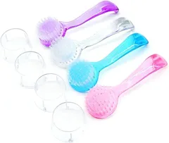 NOELAMOUR 小動物用ブラシ 4本 入浴ブラシ マッサージ ハムスター ハリネズミ お風呂 おもちゃ 4色