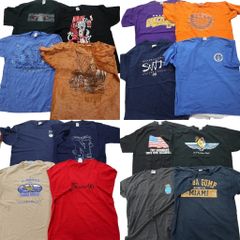 古着卸 まとめ売り USA製 半袖Tシャツ 16枚セット (メンズ XL ) 星条旗 英文字プリント チームロゴ ワンポイント 中古 古着 NA6943