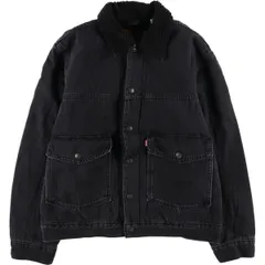 古着 リーバイス Levi's Premium プレミアム ブラックデニムボアジャケット メンズM相当/eaa560934