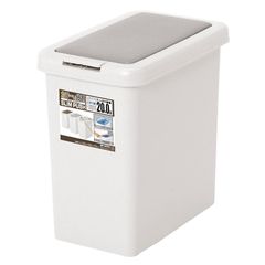サンコープラスチック 日本製 ゴミ箱 スリムプッシュ 20L ライトグレー 1