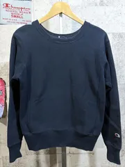 USA製 チャンピオン 赤単タグ 復刻 リバースウィーブ クルー スウェット 紺 S トレーナー 米国製 赤タグ ワンポイント