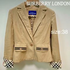 BURBERRY　LONDON　バーバリー　ロンドン　レディース　テーラードジャケット　ブルーレーベル　BLUE　LABEL　ノバチェック　ノヴァチェック　38