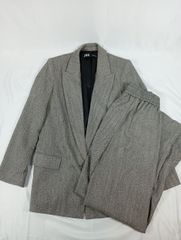 ZARA　スーツ　セットアップ　サイズXS　メンズライク　レディース　グレー