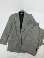 ZARA　スーツ　セットアップ　サイズXS　メンズライク　レディース　グレー