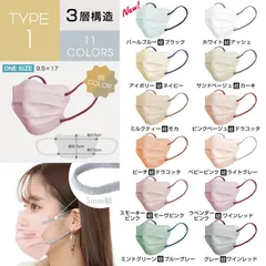【タイプ1①】マスク 不織布 小顔マスク バイカラー ワンカラー 20枚 波形マスク 蝶型 3D立体 血色マスク 3層 立体マスク 蒸れない 5Dマスク 小顔 効果 血色 花粉症 ny478