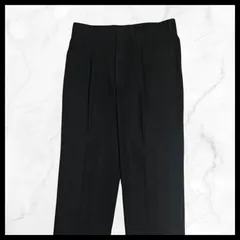 Kroydon 黒 プリーツ入りブラックタックワイドパンツ 91