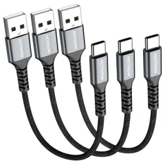 【人気商品】cm 3本、HOTNOW 0.3 Cケーブル30 m USB-C 短いUSB QC 3.0急速充電ケーブル、C型機器に適用