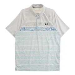 サイズ：XL UNDER ARMOUR アンダーアーマー 1370093 半袖ポロシャツ ボーダー グレー系 [240101517312] ゴルフウェア メンズ ストスト