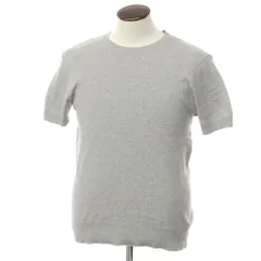 【中古】ルトロワ Letroyes コットン クルーネック 半袖 プルオーバーニット ライトグレー【サイズ4】【メンズ】のサムネイル