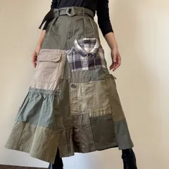 No.026 古着をアップサイクルしたミリタリー系スカート