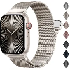【数量限定】EPULY コンパチブル アップルウォッチバンド 49mm 46mm 45mm 44mm 42mm 41mm 40mm 38mm Apple Watch用のバンド マグネットクラスプ ステンレス鋼 メッシュ 通気 男女兼用 長さ調節 Watch S