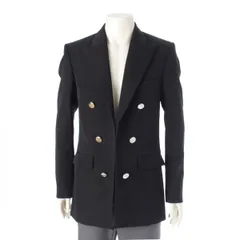 希少　Balmain Paris バルマン　羊革テーラードジャケット【L】黒 希少 Balmain Paris バルマン 羊革テーラードジャケット【L】黒