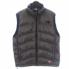 ザノースフェイス THE NORTH FACE ACONCAGUA VEST アコンカグアベスト ND18705 ダウンベスト ジップアップ ロゴ 刺繍 茶 ブラウン Mのサムネイル