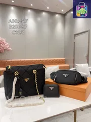 [本日特価] TOP New 2025 高品質3点セット - Lv Hobo アンダーアームチェーンバッグ + Prada ウエストバッグ + 財布 本日限定特別割引！[本日特価|新品未使用品]-WT0輸入