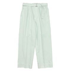 【新品】YOKE（ヨーク）BELTED WIDE-LEGGED DENIM TROUSERS YK23SS0471P MIST GREEN