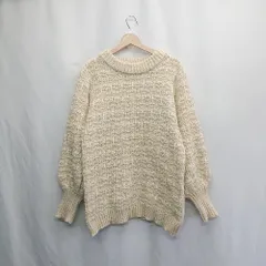 ◇ ⊇ lawgy ラウジー 長袖 ニット セーター サイズF ベージュ系 レディース E  【1503060006153】