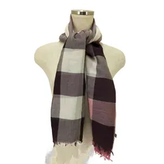 バーバリー BURBERRY 大判チェック柄ストール レディース  表記無