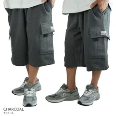 プロクラブ PRO CLUB メンズ ショーツ 167 FLEECE CARGO SHORT フリースカーゴショーツ CHARCOAL(チャコール)スウェット スエット HIPHOP ストリート 太め
