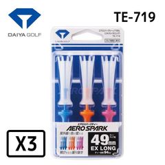【3パックセット】ダイヤゴルフ エアロスパークティーエキストラロング 3本入 TE-719