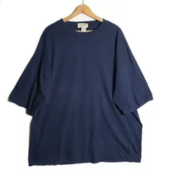 90's USA製 エディーバウアー クルーネック コットン Tシャツ 半袖 (XL TALL) ネイビー 紺 無地 90年代 アメリカ製 旧タグ オールド 白タグ　アメリカ古着 USED  ビンテージ ヴィンテージ