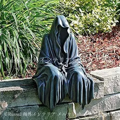 ガーデンオブジェ 死神 樹脂 ブラック 置物 ガーデンオーナメント 黒 ゴースト お化け ガーデンオーナメント ガーデニング 雑貨 ガーデン雑貨 ガーデンインテリア ガーデン インテリア 庭の装飾 お洒落 おしゃれ 8-14