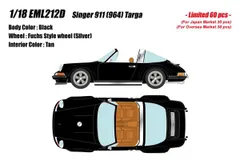 新品 EIDOLON 1/18 シンガー 911 (964) タルガ ブラック 完成品ミニカー EML212D [佐川急便]のサムネイル