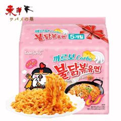 火鶏面カルボナーラ（粉）5食入【1点】ブルダック炒め麺 インスタントラーメン 韓式干拌面 超辛い七面鳥麺 韓国食品 韓国名物 5食入x1点