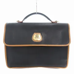 ランセル LANCEL ブリーフケース ショルダーバッグ 2WAY レザー 黒 ブラック 茶 ブラウン /UD ■GY99