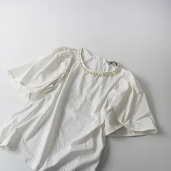 TORRAZZO DONNA トラッゾドンナ パールチューリップスリーブトップス F/ホワイト コットン プルオーバー ブラウス【2400013414678】のサムネイル
